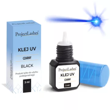 ProjectLashes Black UV - Klej do przedłużania rzęs metodą UV czarny