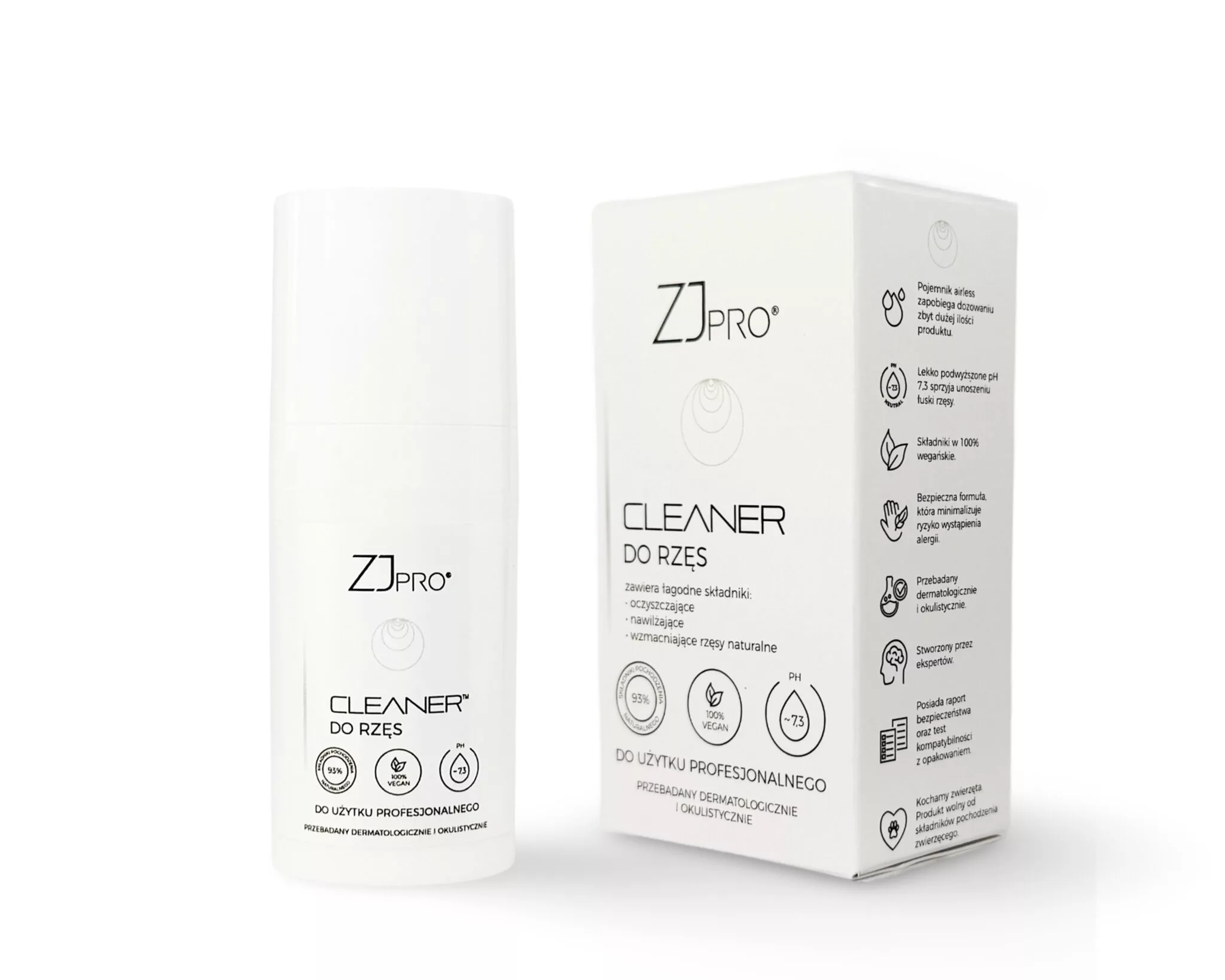 ZJ PRO NOWY CLEANER  do oczyszczania rzęs ZJPro 15ml