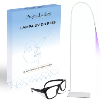 Lampa UV do przedłużania rzęs ProjectLashes + okulary BIAŁA
