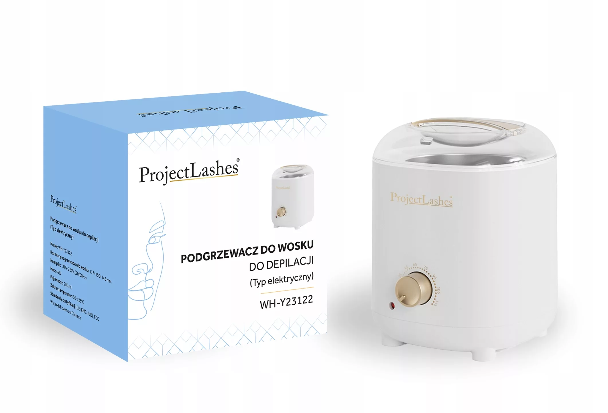 Podgrzewacz do wosku Biały ProjectLashes 200ml depilacja