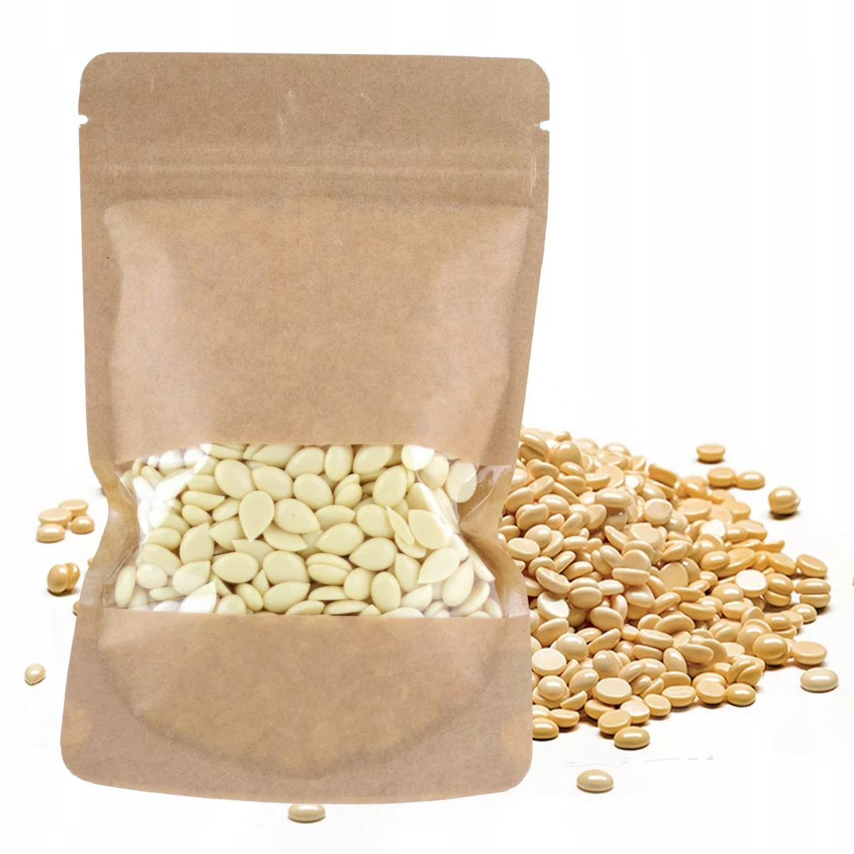 ITALWAX wosk do depilacji bezpaskowej dropsy TWARDY White Chocolate 100g