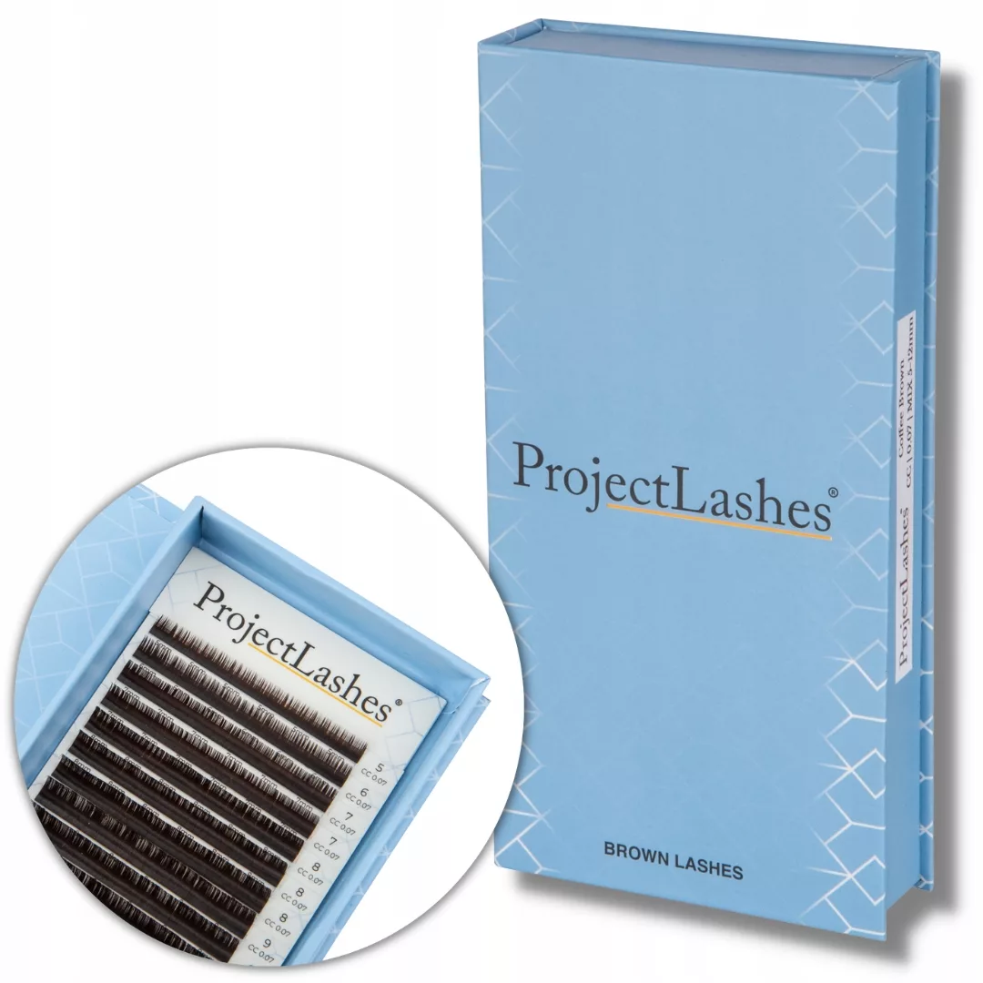 Rzęsy ProjectLashes CC 0,07 CIEMNY brąz Espresso
