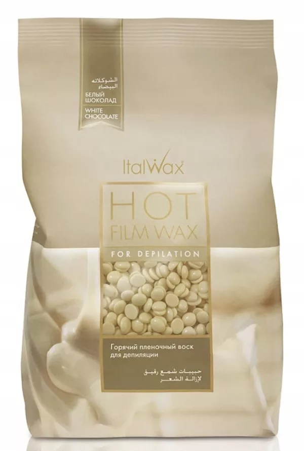 ITALWAX wosk do depilacji bezpaskowej dropsy TWARDY White Chocolate 100g