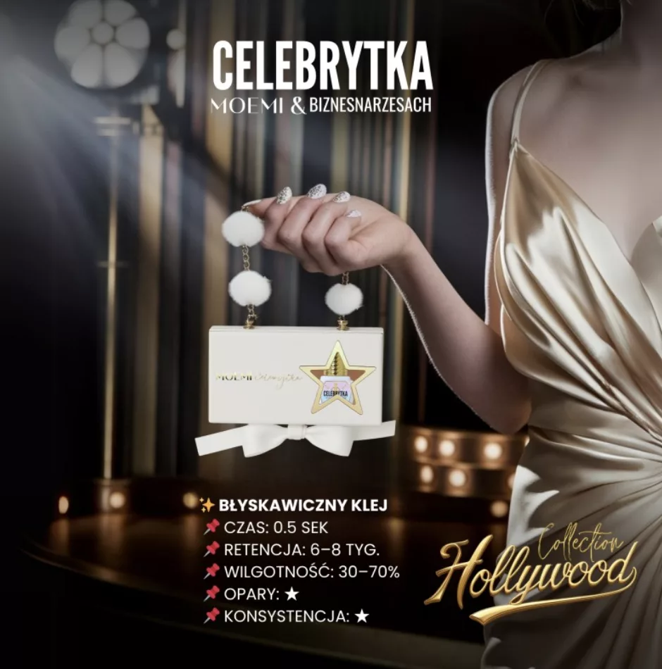 Moemi Celebrytka 5ml Hollywood – Klej do Przedłużania Rzęs | Półsekundowy | Niski Opar @biznesnarzesach