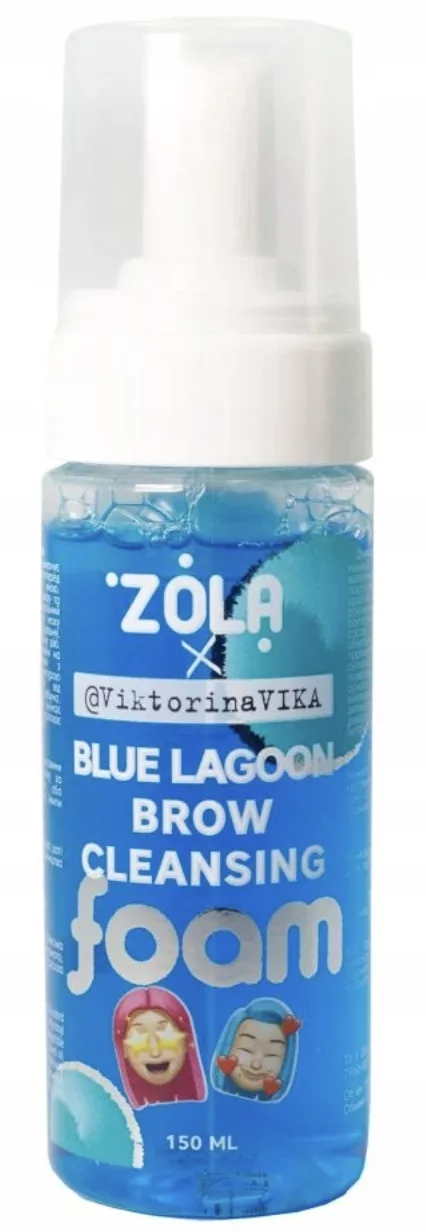 ZOLA x Viktorina Vika pianka oczyszczająca do brwi Blue Lagoon 150 ml