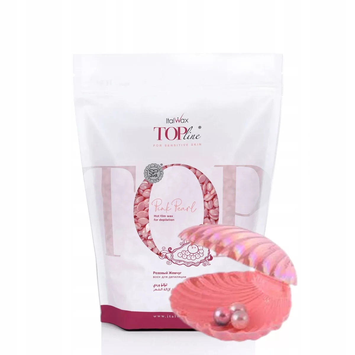 ItalWax Wosk do depilacji twardy w granulkach TOP LINE PINK PEARL 750g