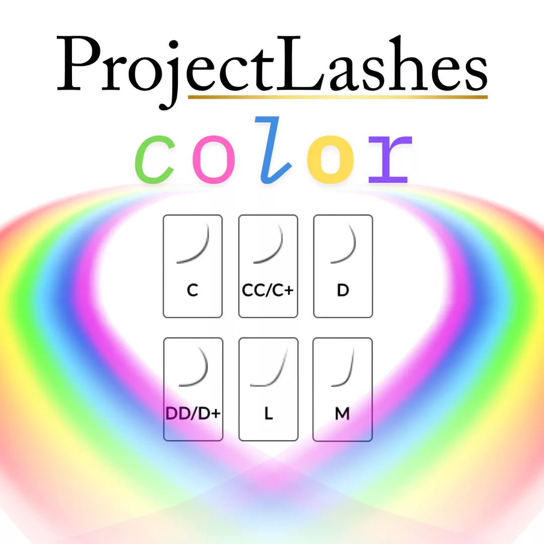Rzęsy kolorowe ProjectLashes BLUE MIX 7-13 mm