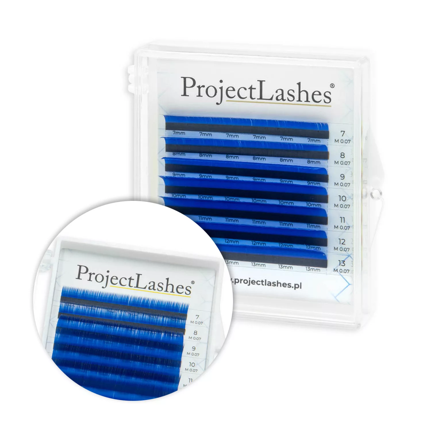 Rzęsy kolorowe ProjectLashes LILAC MIX 7-13 mm