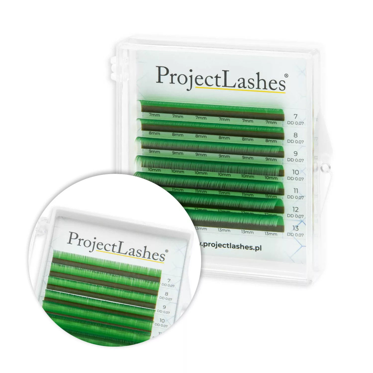 Rzęsy kolorowe ProjectLashes LILAC MIX 7-13 mm