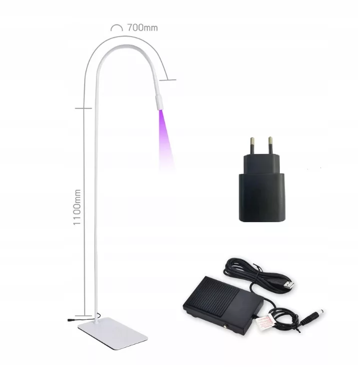 Zestaw Lampa UV do przedłużania rzęs – okulary klej płatki pod oczy taśma