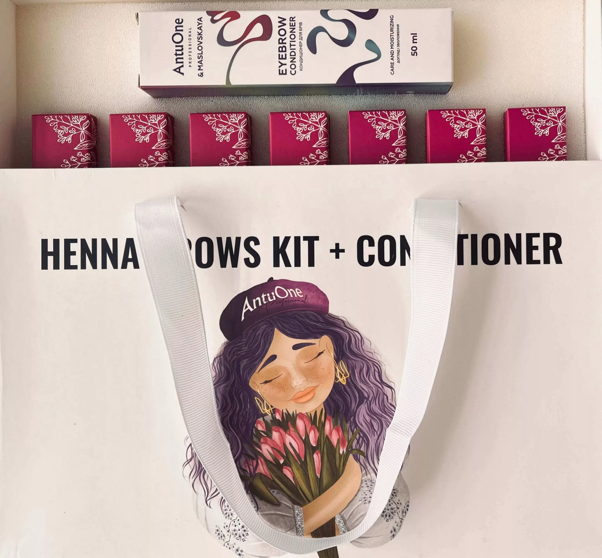 Antuone Zestaw Henny – Henna Brow Kit + Conditioner Maslovskaya