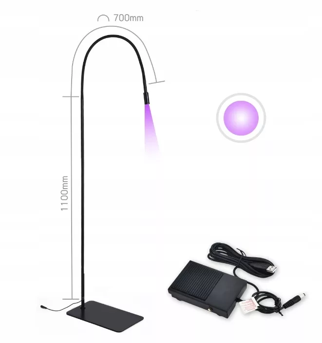 Zestaw Lampa UV do przedłużania rzęs – okulary klej płatki pod oczy taśma