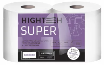 2x Czyściwo celuloza 200m HIGHTEH SUPER bardzo chłonny ręcznik papierowy