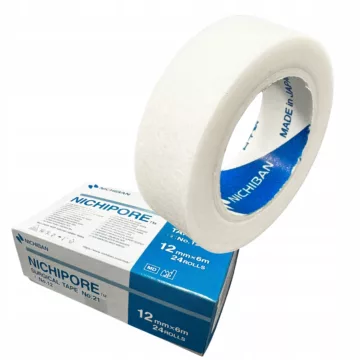 24x Taśma Nichiban Nichipore papierowa do przedłużania rzęs 1,2cm X 6m