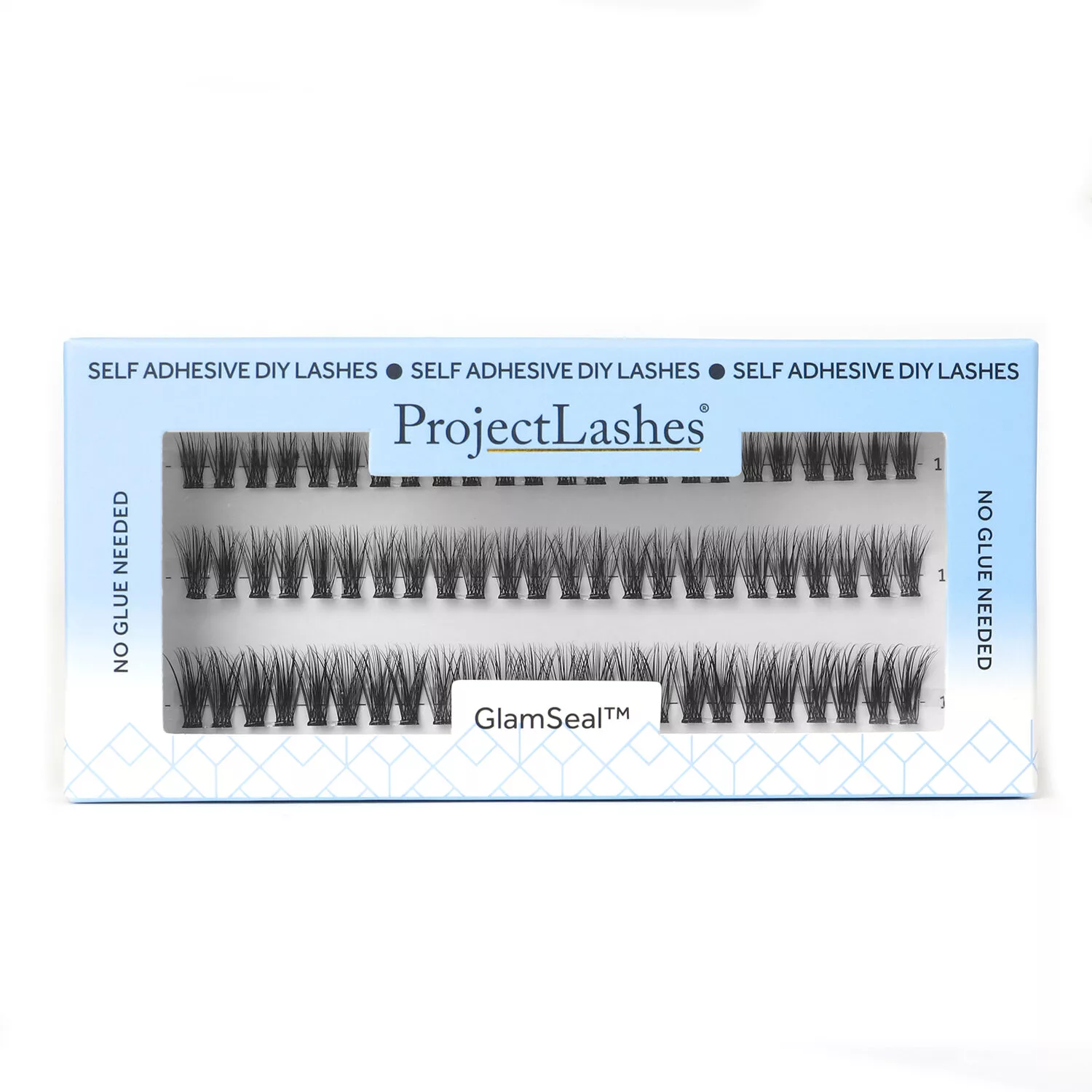 Rzęsy bondingowe ProjectLashes GlamSeal DIY mix 10-12-14mm Z KLEJEM cluster