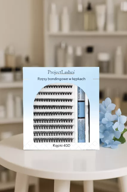 Rzęsy bondingowe DIY ProjectLashes 40D bond & seal akcesoria CLUSTER