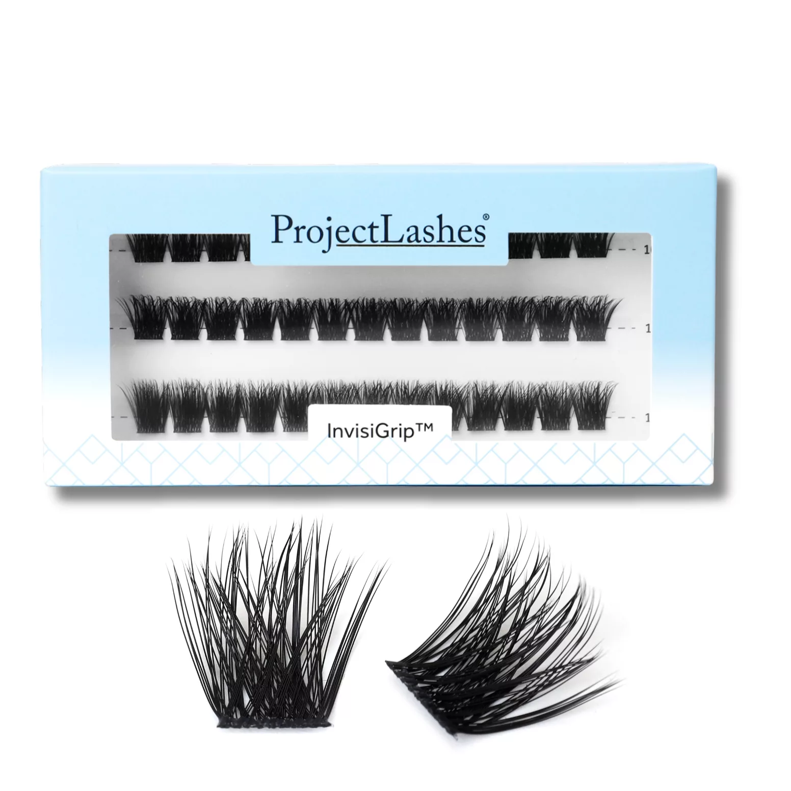Rzęsy bondingowe ProjectLashes VelvetBond DIY mix 10-12-14mm CLASSIC cluster