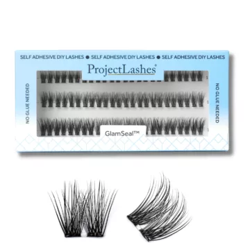 Rzęsy bondingowe ProjectLashes GlamSeal DIY mix 10-12-14mm Z KLEJEM cluster