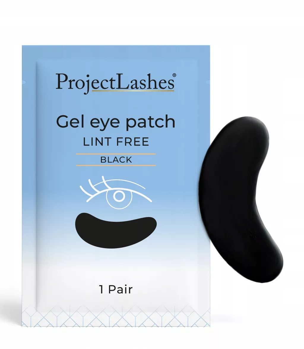 100 szt Czarne płatki hydrożelowe pod oczy do przedłużania rzęs metodą UV