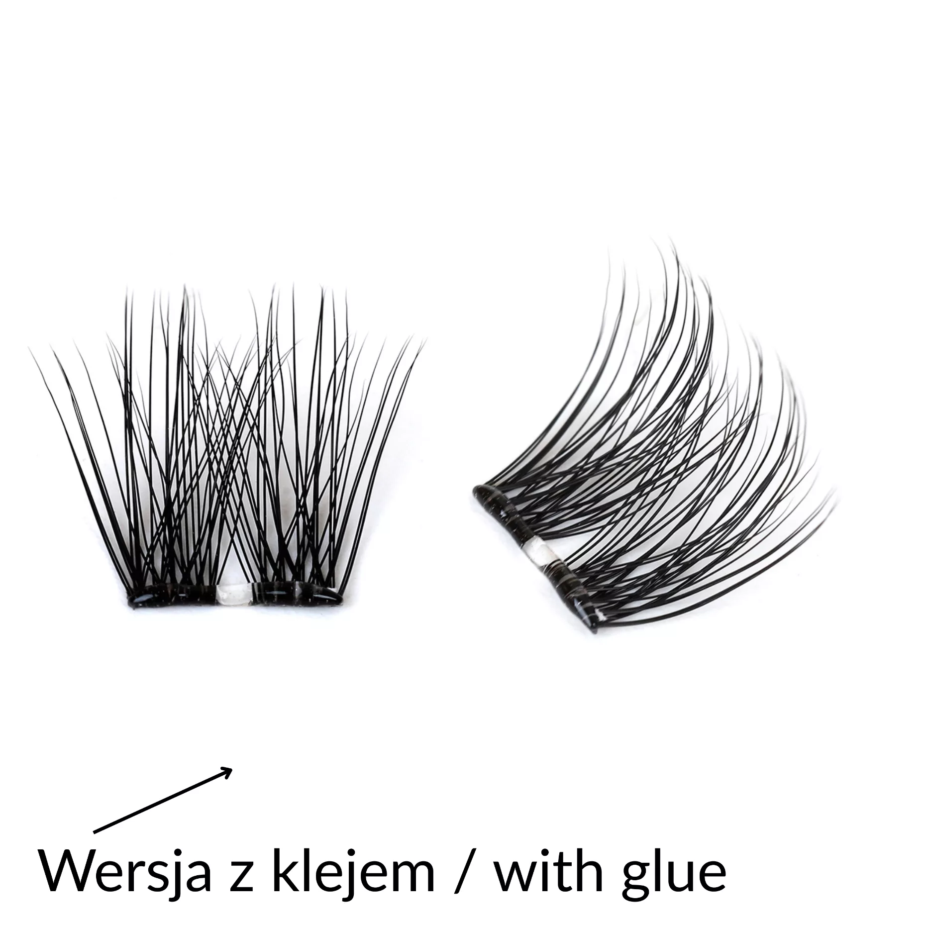 Rzęsy bondingowe ProjectLashes GlamSeal DIY mix 10-12-14mm Z KLEJEM cluster
