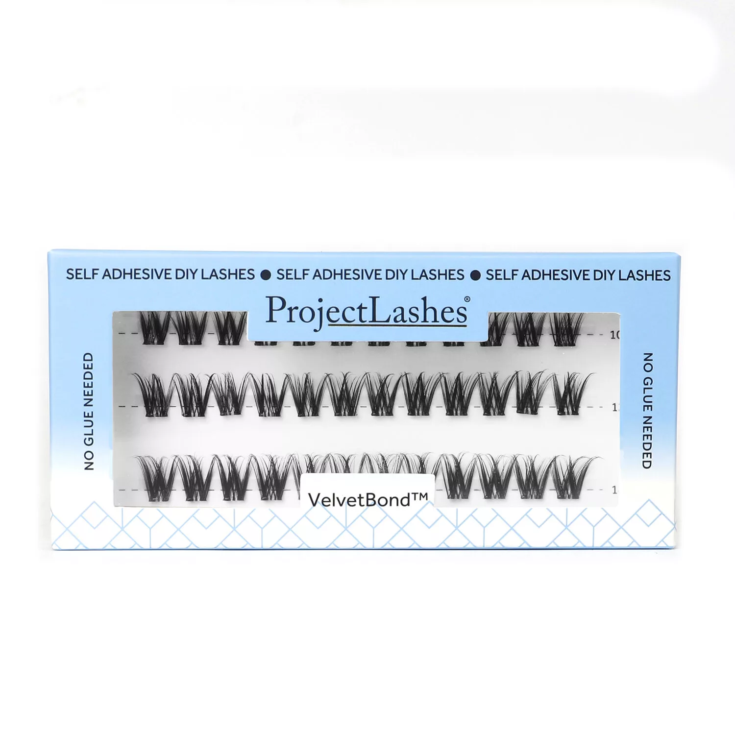Rzęsy bondingowe ProjectLashes VelvetBond DIY mix 10-12-14mm Z KLEJEM cluster