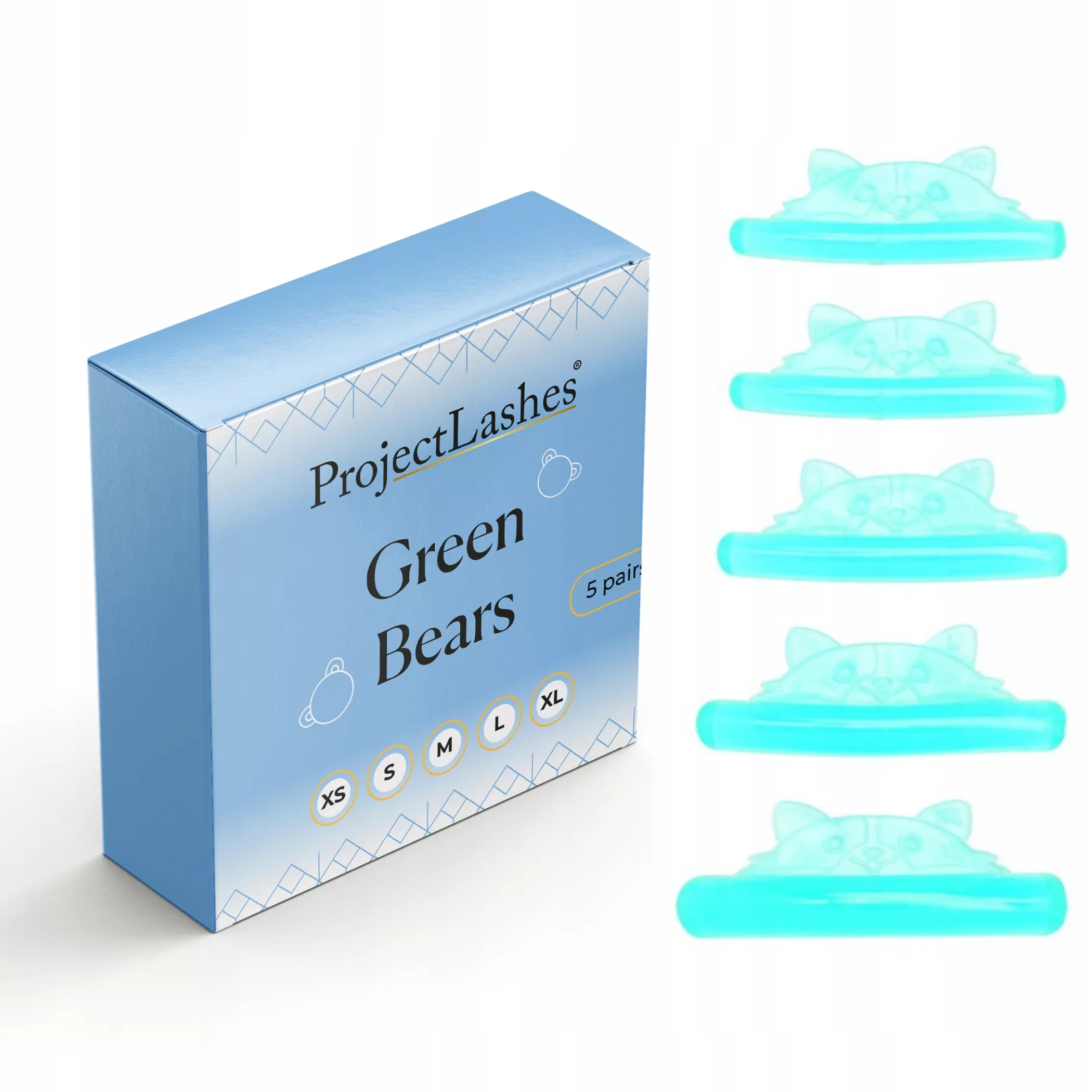 Silikonowe wałeczki wałki do liftingu rzęs ProjectLashes Cristal Bows 5 par