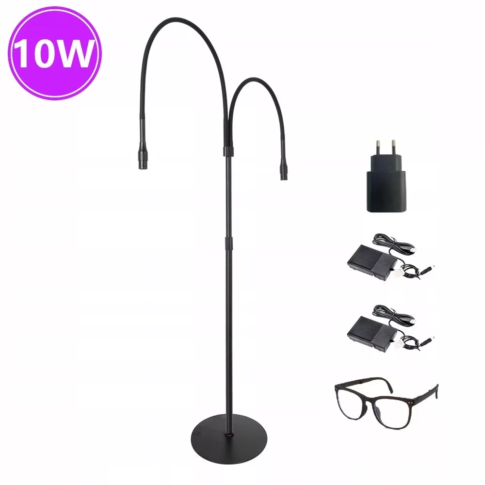 PODWÓJNA Lampa UV do przedłużania rzęs ProjectLashes + okulary CZARNA