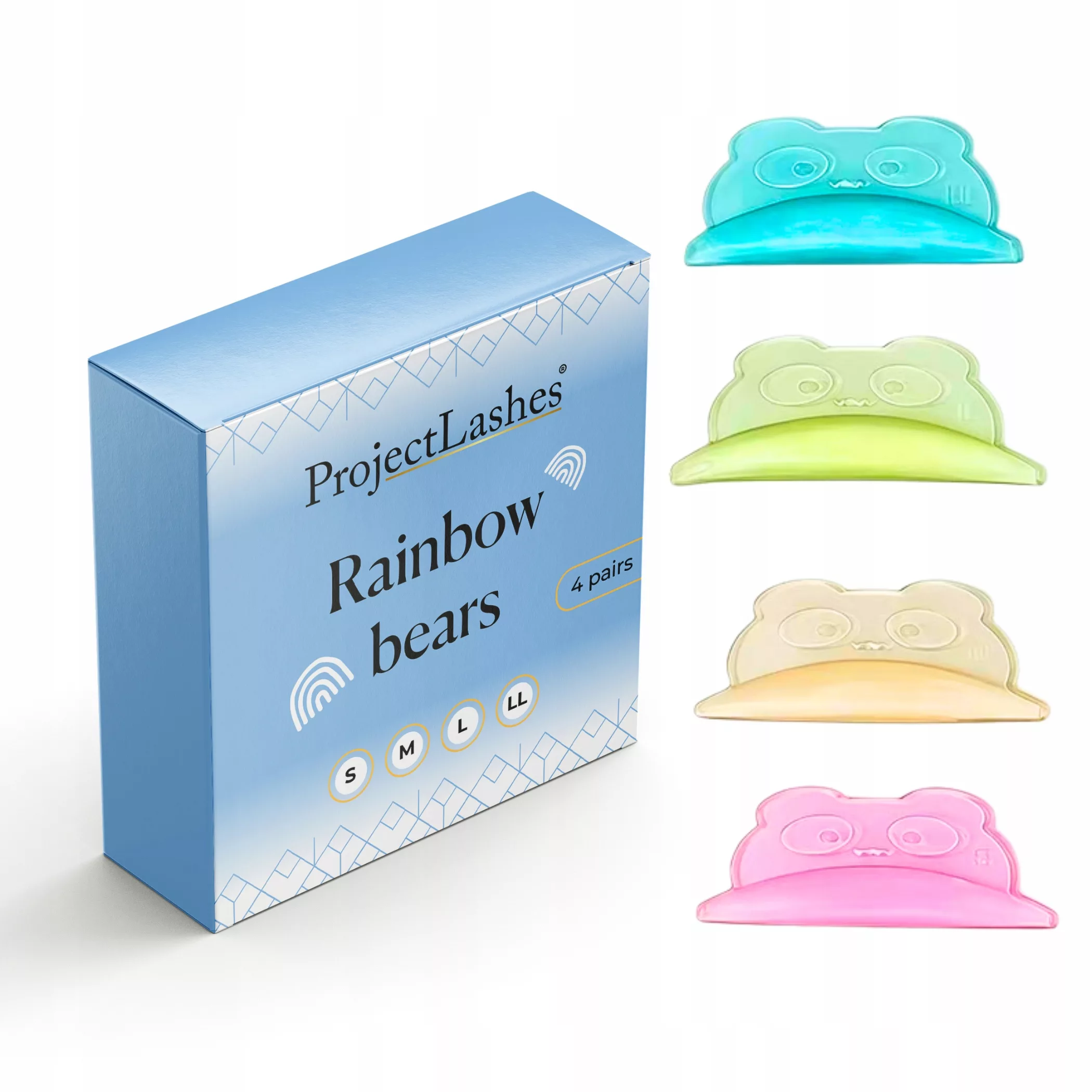 Silikonowe wałeczki wałki do liftingu rzęs ProjectLashes Cristal Bows 5 par