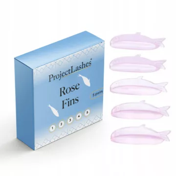 Silikonowe wałeczki wałki do liftingu rzęs ProjectLashes Rose Fins 5 par