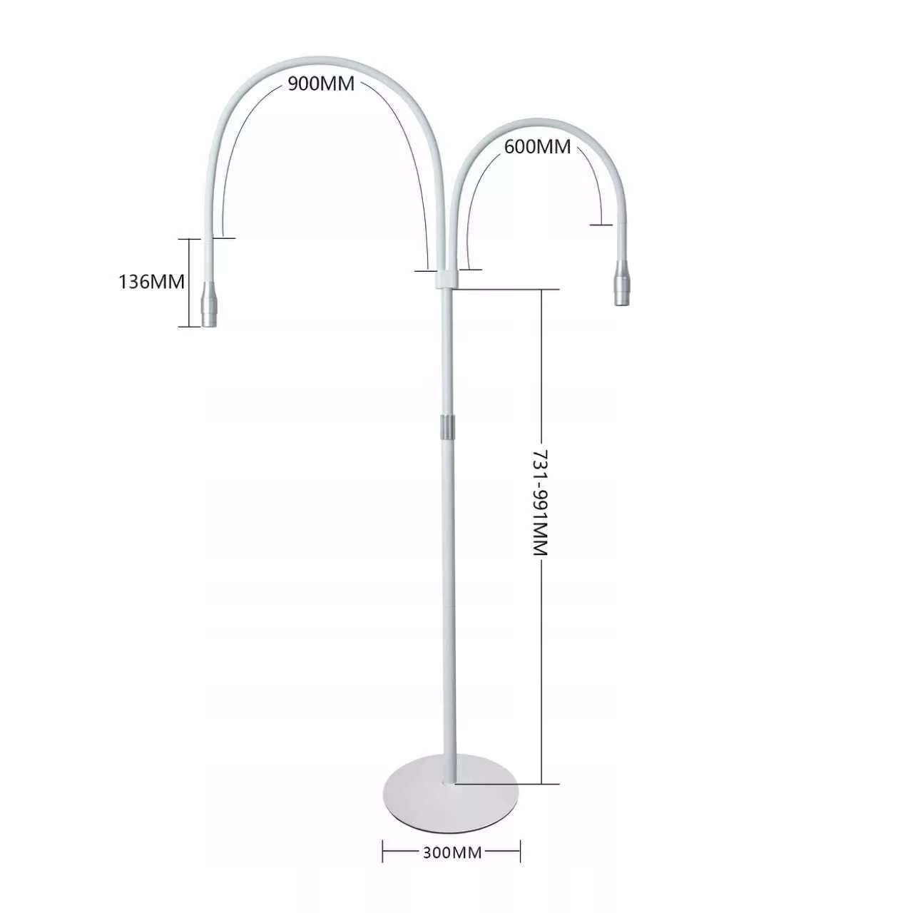 PODWÓJNA Lampa UV do przedłużania rzęs ProjectLashes + okulary BIAŁA