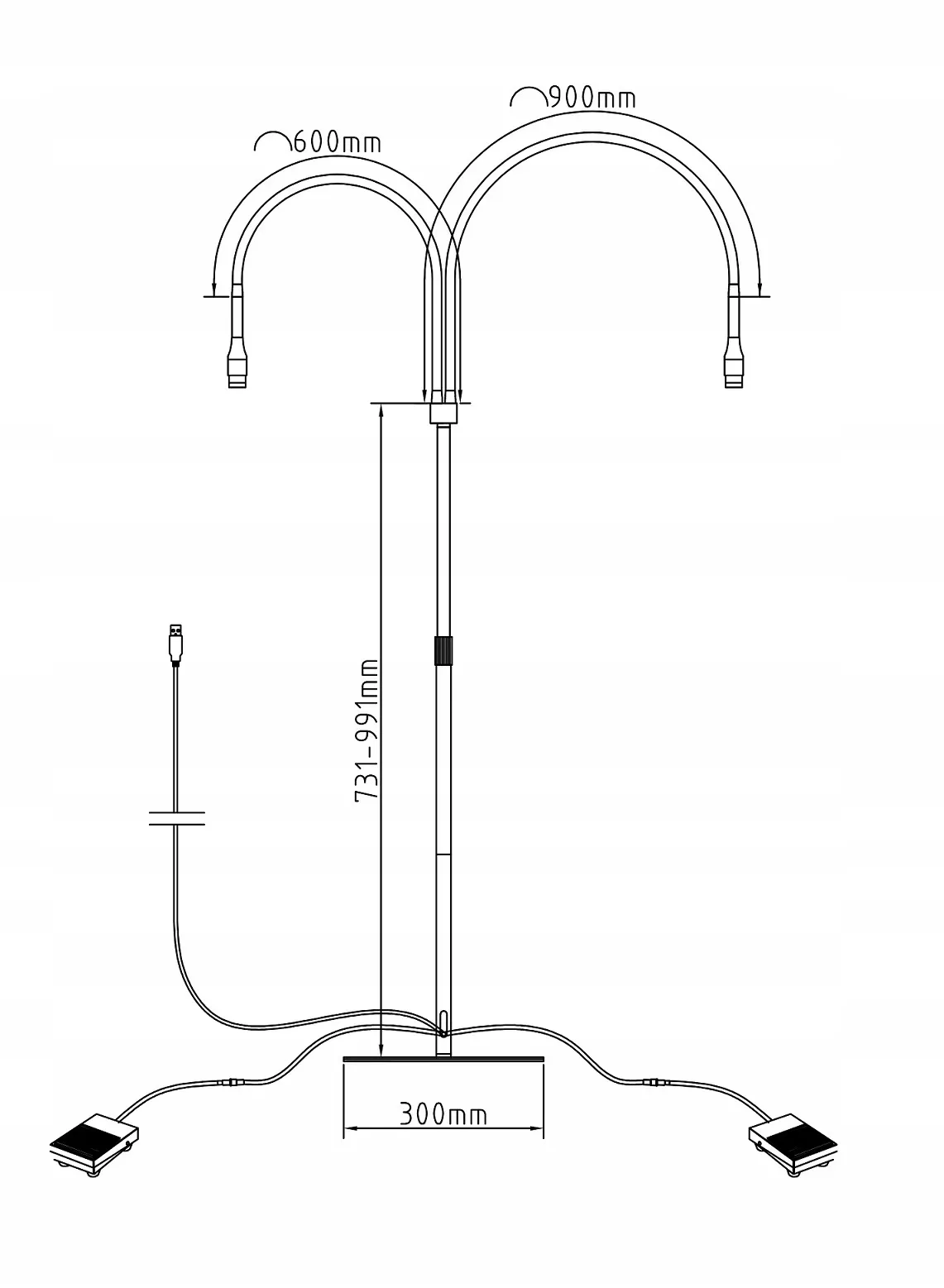 PODWÓJNA Lampa UV do przedłużania rzęs ProjectLashes + okulary BIAŁA