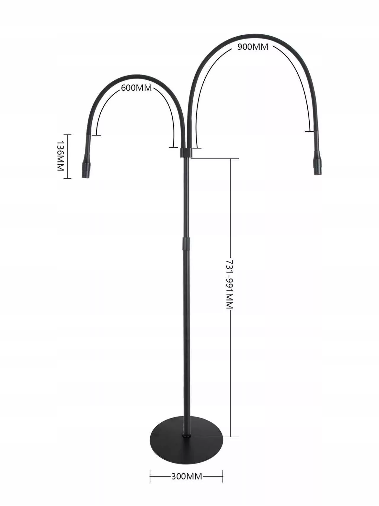 PODWÓJNA Lampa UV do przedłużania rzęs ProjectLashes + okulary CZARNA