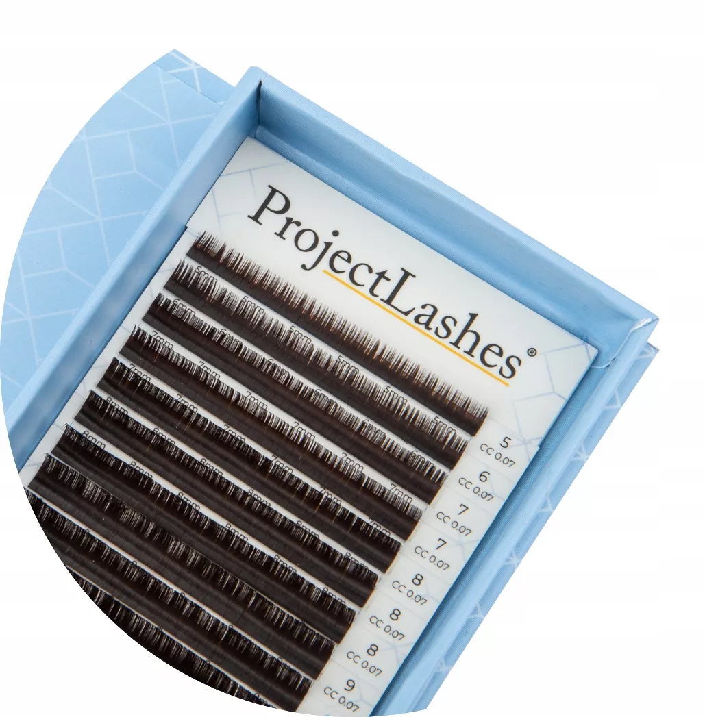 Rzęsy Project Lashes L 0,07 10 mm CIEMNY brąz Espresso