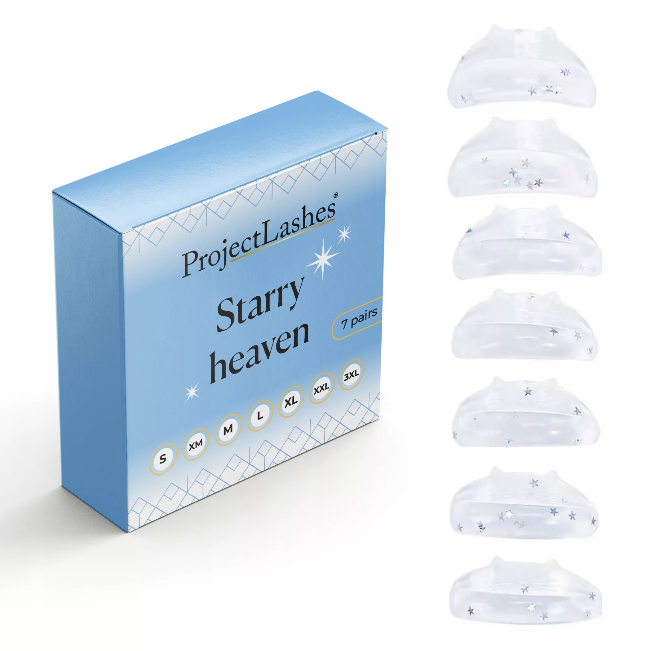 Silikonowe wałeczki wałki do liftingu rzęs ProjectLashes Cristal Bows 5 par