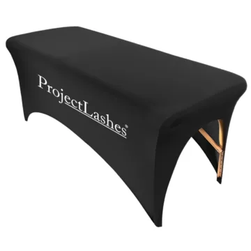 Prześcieradło kosmetyczne z wycięciem na nogi czarne ProjectLashes