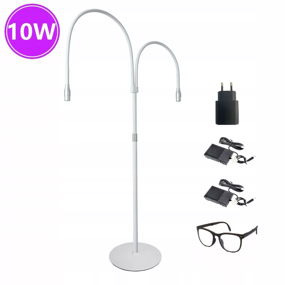 PODWÓJNA Lampa UV do przedłużania rzęs ProjectLashes + okulary BIAŁA