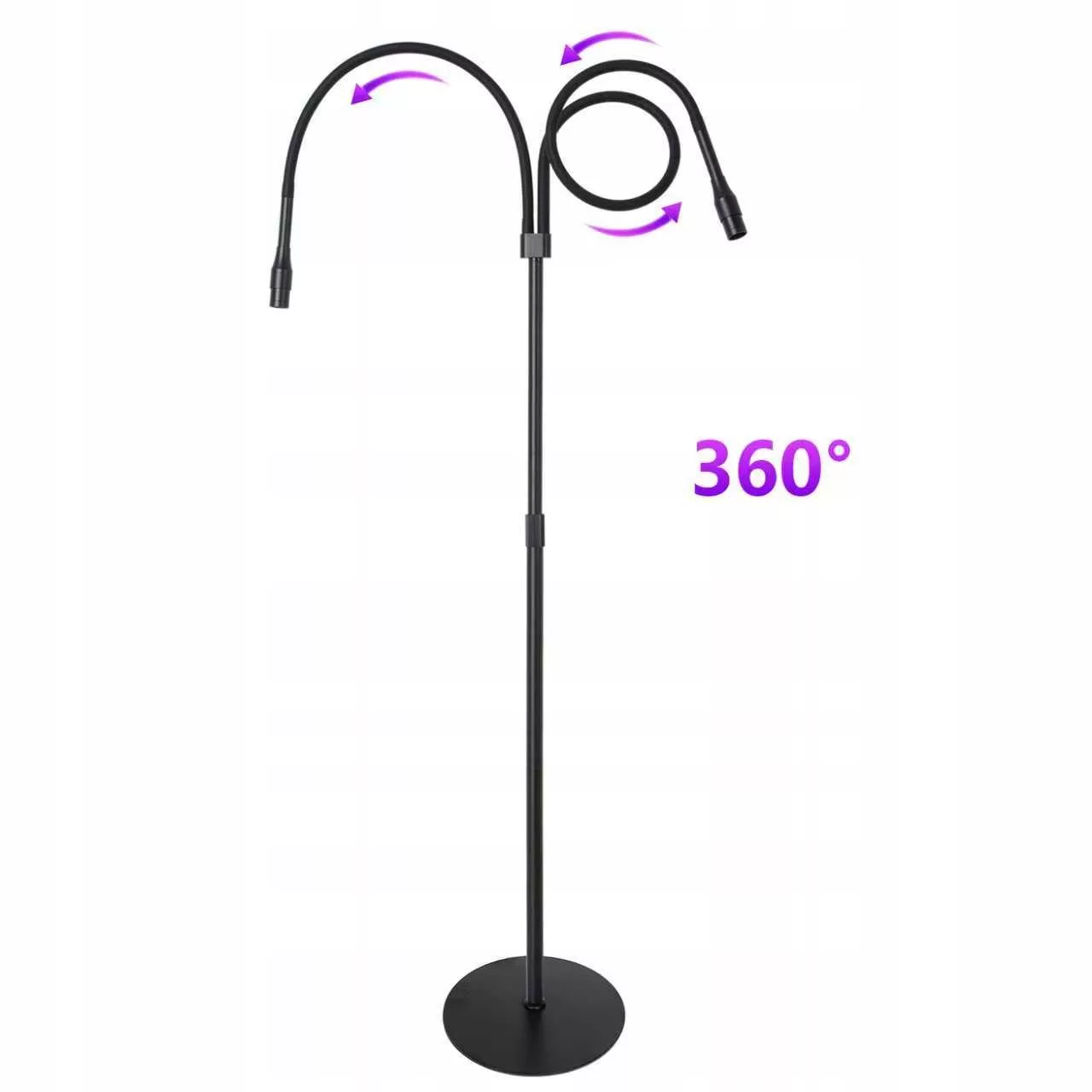 PODWÓJNA Lampa UV do przedłużania rzęs ProjectLashes + okulary CZARNA