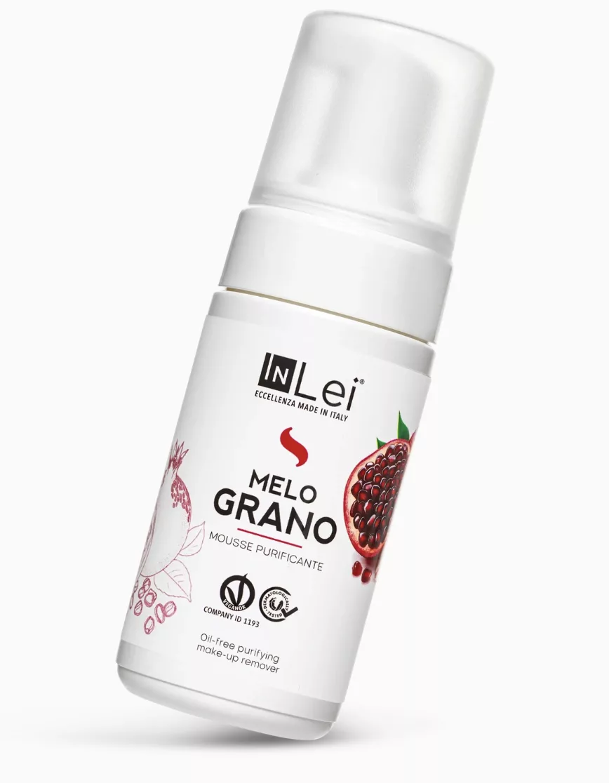 Inlei Mousse MELOGRANO delikatna pianka szampon do mycia i demakijażu 100ml