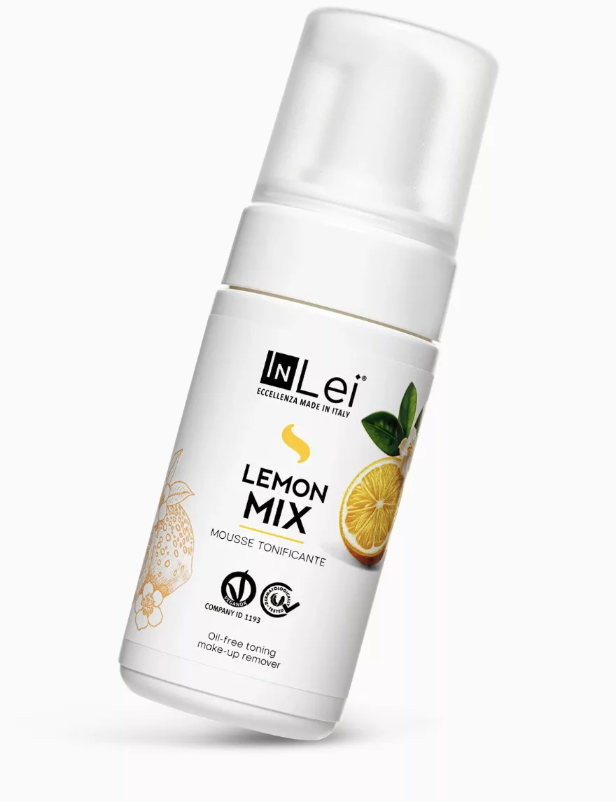 Inlei Mousse LEMON MIX delikatna pianka szampon do mycia i demakijażu 100ml