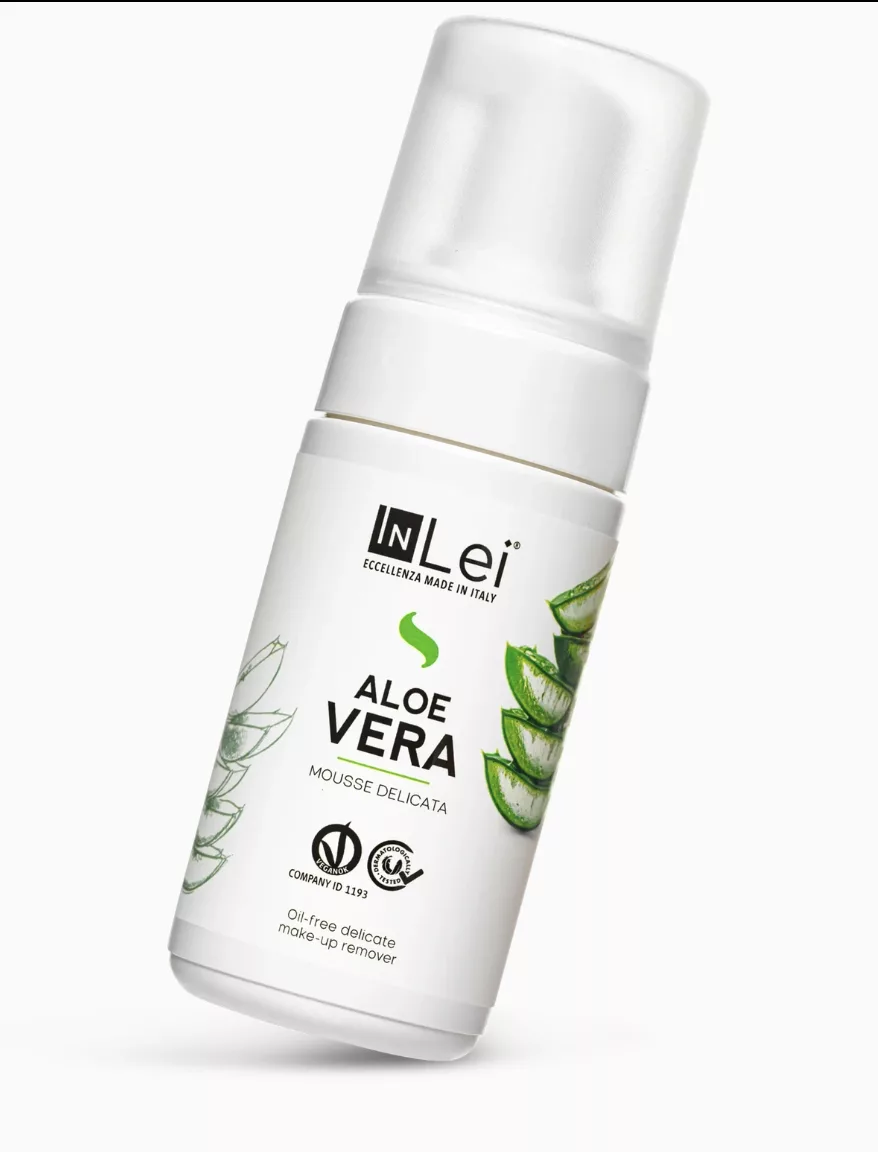 Inlei Mousse ALOE VERA delikatna pianka szampon do mycia i demakijażu 100ml