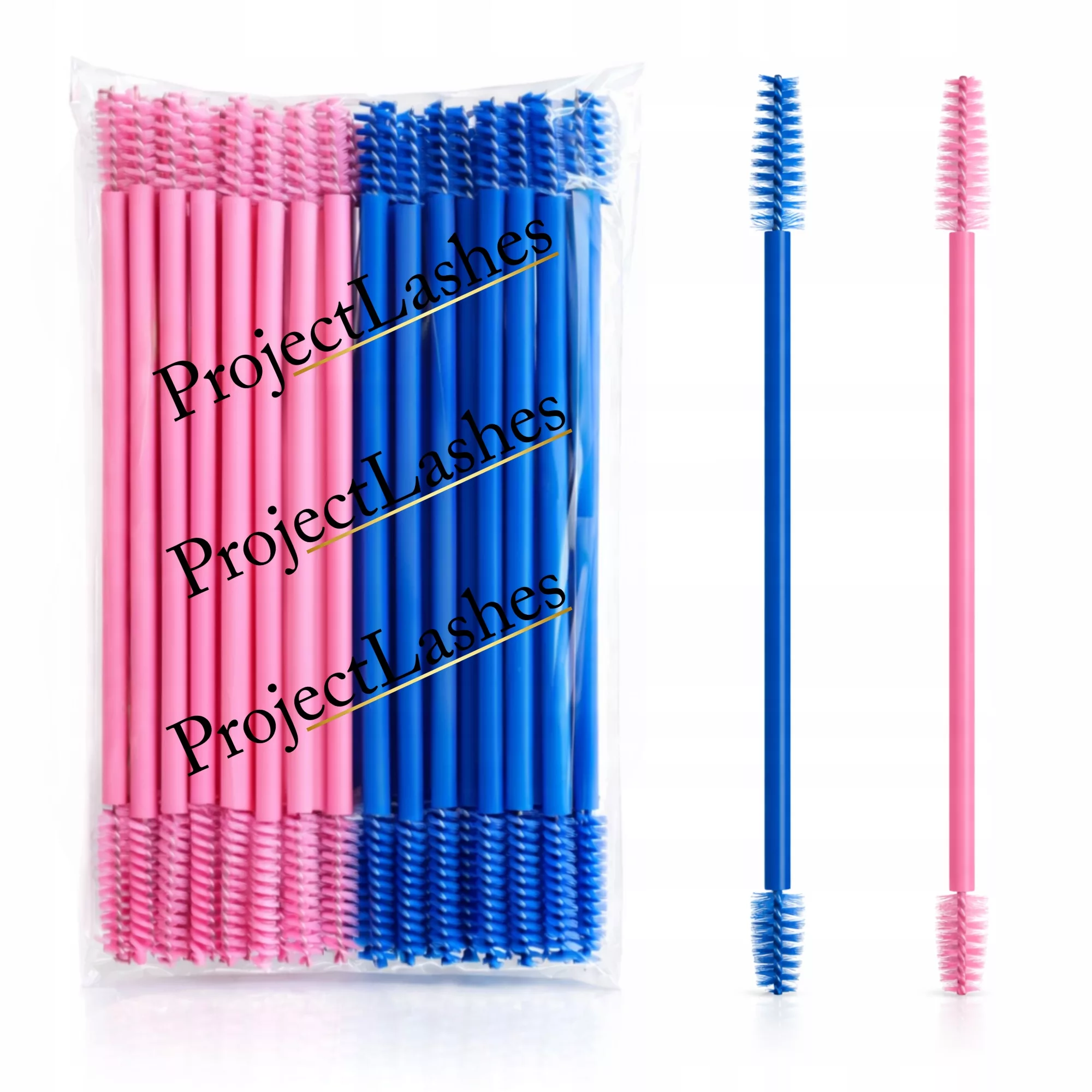 SZCZOTECZKA Pro szczoteczki do rzęs i brwi podwójne 50 szt ProjectLashes