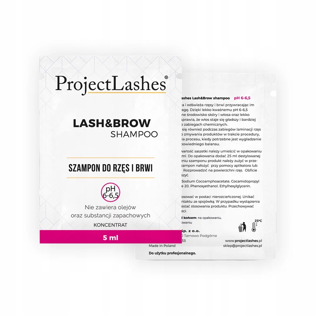 SZAMPON DO RZĘS ProjectLashes KONCENTRAT 5 ml niskie 6,5pH