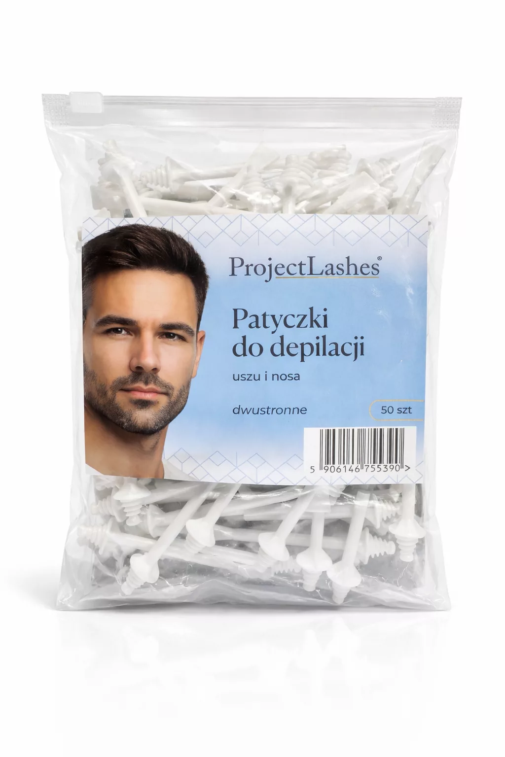 Patyczki higieniczne do depilacji uszu nosa wosk depilacja 50 sztuk