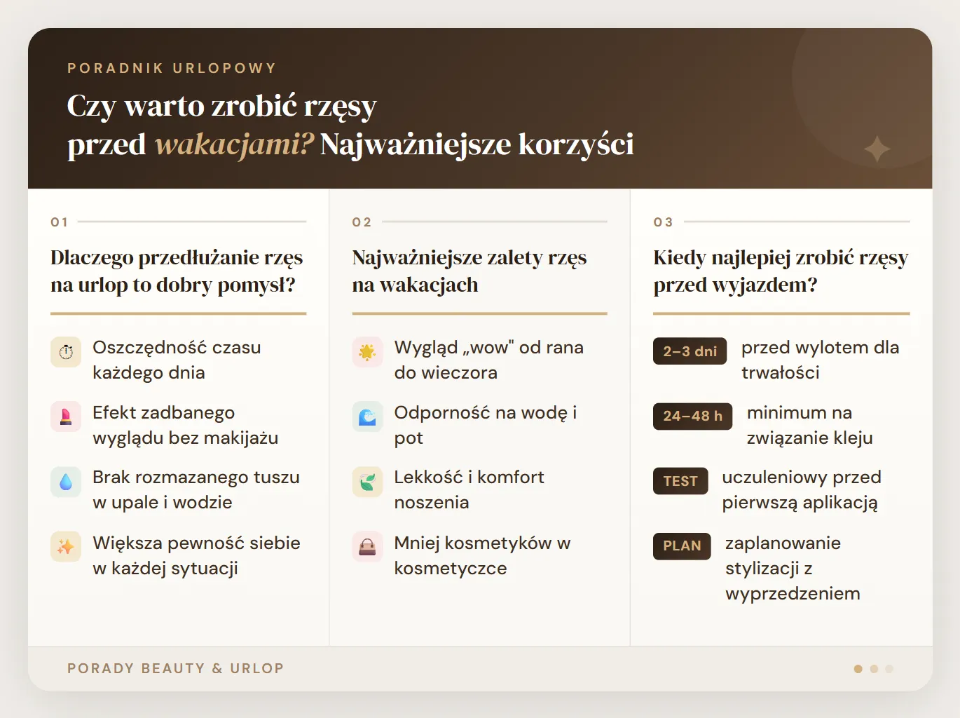 Czy warto zrobić rzęsy przed wakacjami? Najważniejsze korzyści