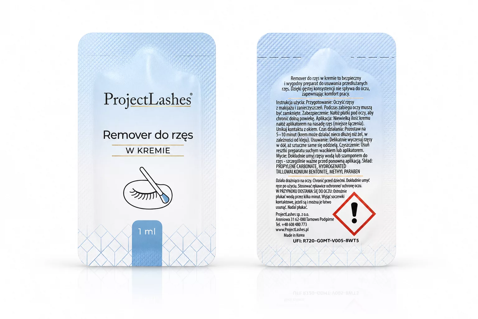 Remover do usuwania rzęs w kremie ProjectLashes 1ml saszetka