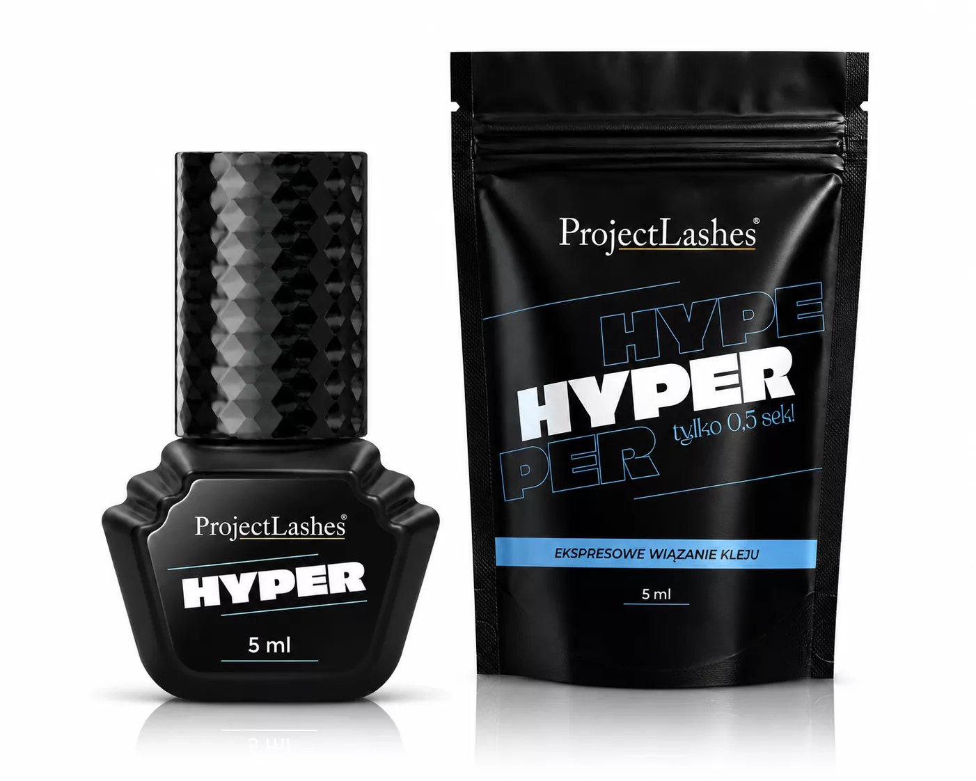 Klej do przedłużania rzęs ProjectLashes HYPER 5ml mega mocny szybki 0,5 sek