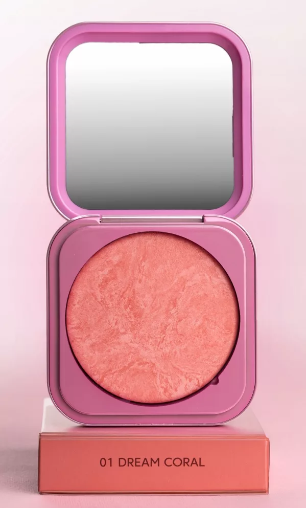 Róż do policzków wypiekany Zola Velvet Blush Glow 01 Dream Coral