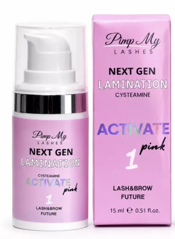 Preparat do koreańskiej laminacji rzęs i brwi step 1 activate CYSTEAMINE PINK NEXT GEN LAMINATION Pimp My Lashes