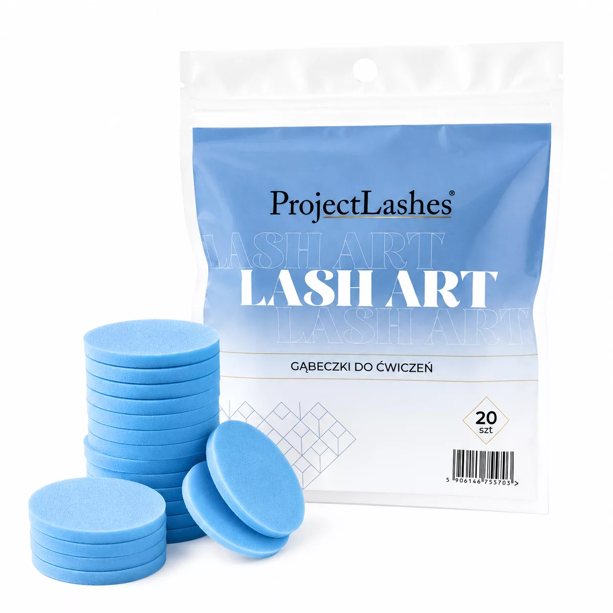 Gąbeczki do ćwiczeń rzęs ProjectLashes ćwiczenie przedłużania rzęs 20 szt