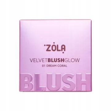 Róż do policzków wypiekany Zola Velvet Blush Glow 01 Dream Coral